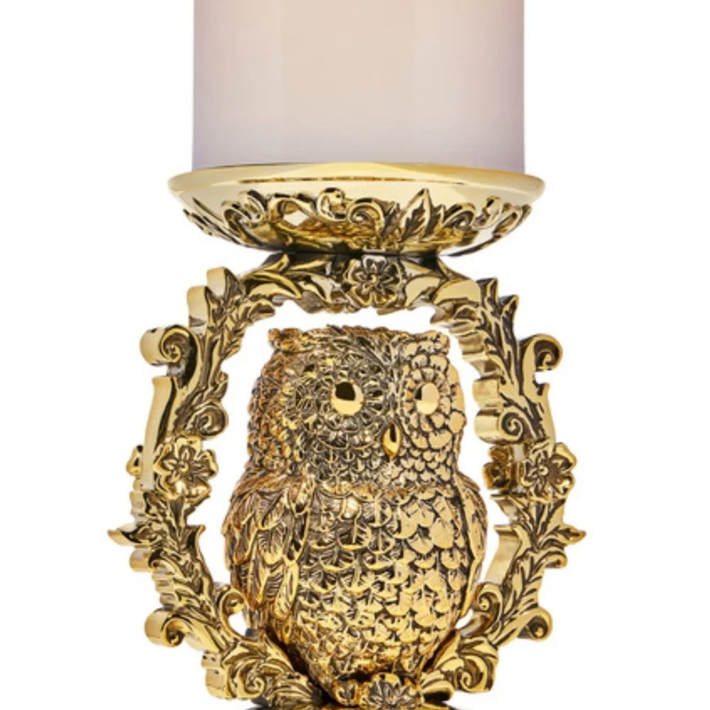 Bath & Body Works Ornate Gold Owl Candle Holder - Picture 3 of 4